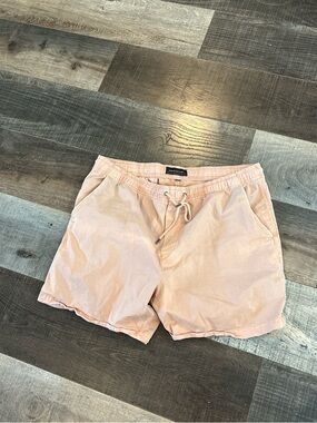 Ameri Washed Pink Drawstring Shorts